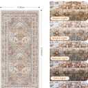 3x6 Runner Rug, Thin Entryway Non Slip Washable Rugs for Entryway, Runners for Hallways, Low Pile Vintage Soft Rugs for Living Room, Kitchen, Bedroom Rug(Orange,3'x6')