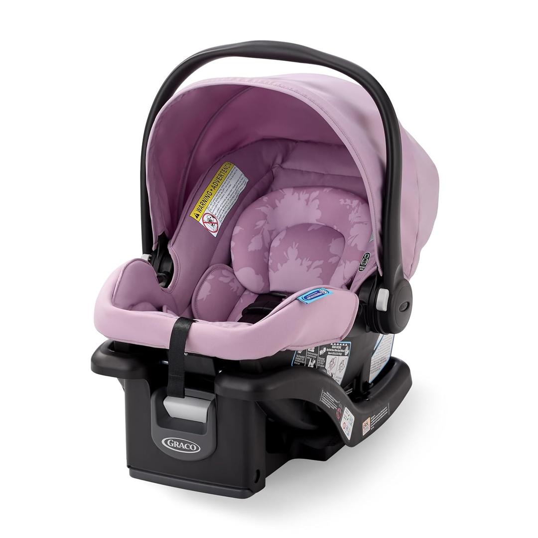 Graco SnugRide Lite LX Infant Car Seat, Lightweight Rear-Facing Seat for Babies 430 lb, 4-Position Adjustable Base, Latch Installation & ProtectPlus Engineered, Lilac Mod. (Manufacturing Date: 02/04/2026)