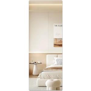 Acrylic Self Adhesive Mirror Sheet for Wall, Plastic Non Glass Sticky Kid Safety Mirror Tiles for Wall 20x57 inch 4 Pcs