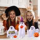 Halloween Decorations - Set of 3 Cute Spooky Ghosts Crafts - Ghost Decorations Indoor Halloween Decor for Party Table Home Room Kitchen Office