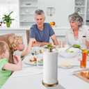 Paper Towel Holder Countertop, Gold Paper Towel Roll Holder for Kitchen Bathroom, One-Handed Operation Stainless Steel Paper Towel Holder with Weighted Base