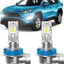 Fit for Toyota RAV4 2006-2012 & 2016-2023 Fog Light Bulbs, 6000K Cool White 700% Brightness Fog Lamp, Real 1:1 Size Plug and Play, Pack of 2