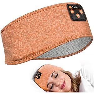 Perytong Sleep Headphones, Bluetooth Sleeping Headband Headphones for Side Sleepers (Orange White)