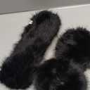 3 Pieces Faux Fur Headband Arm Warmers Wrist Cuffs Earmuff Ear Warmer for Cold Weather Furry Costumes Black