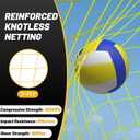 MangoStar Volleyball Training Equipment, Volleyball Net System with Freely Height-Adjustable for Backyard, Volleyball Practice Net for Serving Setting Spiking, Easy Set Up for Indoor and Outdoor Use