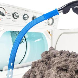 Sealegend Dryer Vent Cleaner Kit Vacuum Hose Attachment Compatible with Most Vacuum Cleaner, Quickly Lint Remover Cleaning Supplies (31.5 Inch, Blue)