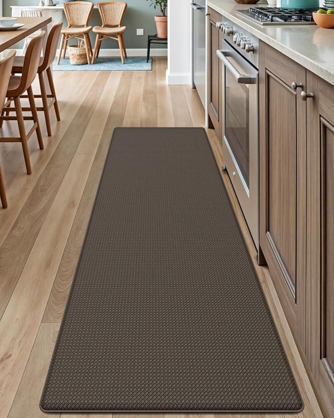 DEXI Kitchen Floor Mats Cushioned Anti Fatigue, 23x94, Large Long Standing Runner Rug Waterproof, Comfort Memory Foam Padded for Front Sink Laundry, Grey