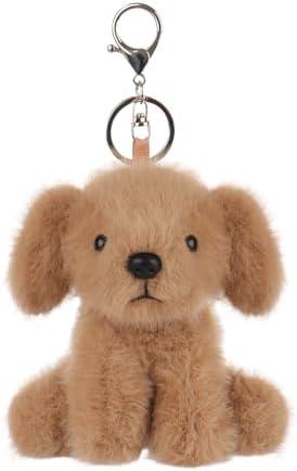 Apricot Lamb Plush Labrador Dog Puppy Stuffed Animal Soft Keychain for Kids Bag, Purse, Backpack, Handbag