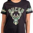 Ultra Game Women's NBA Official Super Soft Mesh Jersey T-Shirt (Black, L)