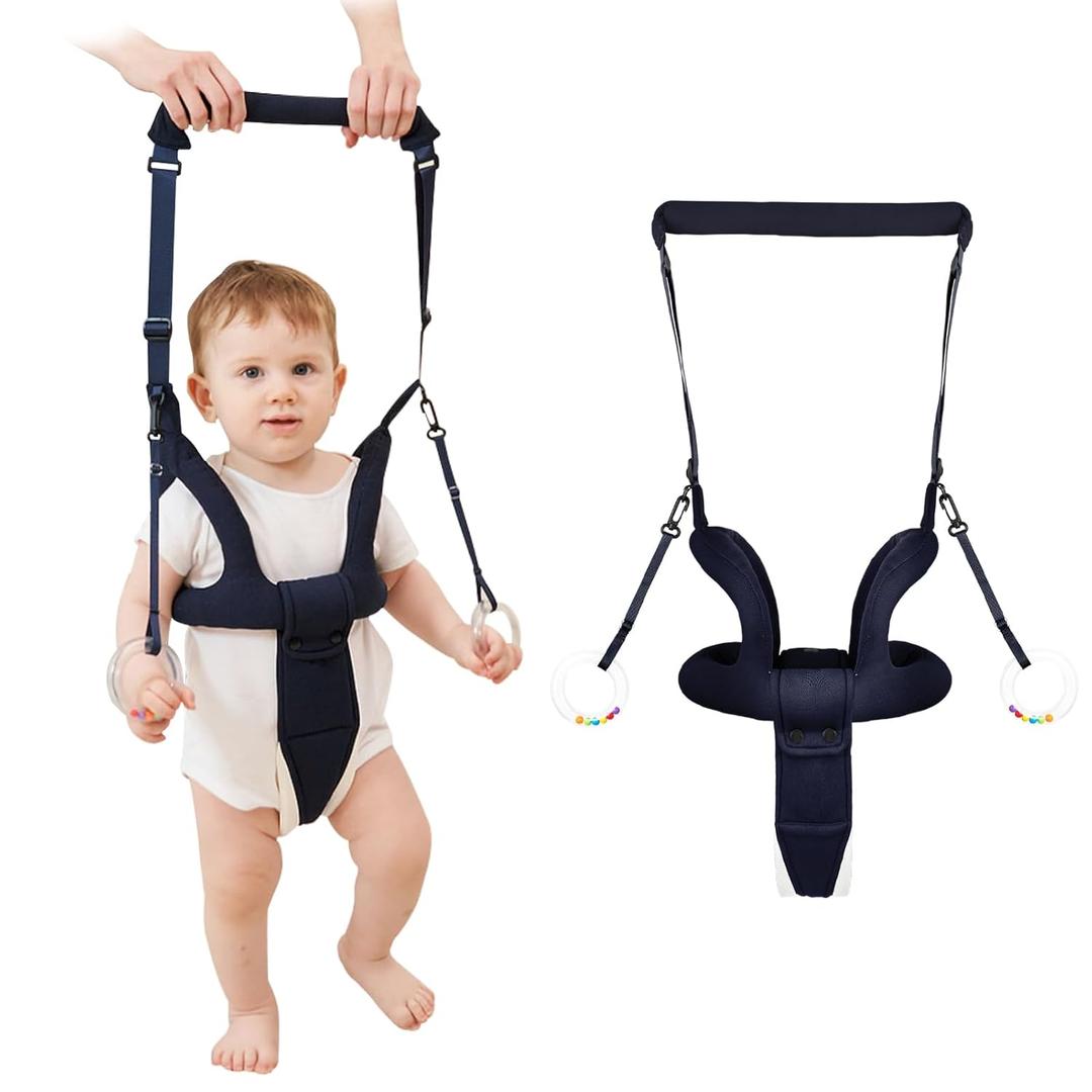 Baby Walking Helper, Handheld Harness, Infant Toddler Walker Assistant Belt, Standing Support for Babies 8-16 Months (Dark Blue) Baby Walking Helper, Handheld Harness, Infant Toddler Walker Assistant Belt, Standing Support for Babies 8-16 Months (Dark Blue)