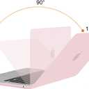 MOSISO Compatible with MacBook Air 15 inch Case 2026 2025 2024 2023 Release M4 A3241 M3 A3114 M2 A2941 Liquid Retina Display Touch ID, Protective Plastic Hard Shell Case Cover, Baby Pink