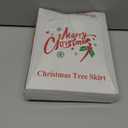 Sattiyrch Sequin Christmas Tree Skirt with Golden Snowflakes,Faux Fur White Soft Christmas Decorations for 4FT 5FT Xmas Tree（Golden Sonwflakes,30in ）