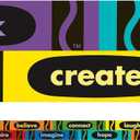 Eureka Crayola Inspirational Words Decorative Classroom and Bulletin Board Trim for Teachers, 2.25" Wide, 12 Strips for 37 Total Feet, OSFA