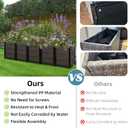 Large Raised Planter Box Outdoor Self Watering 94.4"x15.7"x14.2", Deep Raised Garden Bed - Elevated Garden Box with Drainage Plug, Rectangular Garden Planter Perfect for Patio Balcony Deck, L 94"xw 16"xh 14"