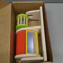 IEATFO 2-in-1 Montessori Baby Toys | Wooden Spinning Drum & Rolling Rattle Combo for 3 6 12 Months | Sensory Development Toys with Mirror, Bells & Tummy Time Play | ASTM Certified Gift (Girl/Boy)