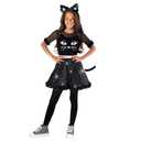 Morph Black Cat Costume For Girls - Kids Halloween Cat Costume - Cute Black Cat Outfit For Girls - Fun Dress Up, 4-6 Years