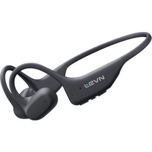 LEVN Open Ear Headphones, Running Headphones Bluetooth 5.3, 14H Battery Sweatproof & Water-Resistant, Wireless with Built-in Mic for Sport, Cycling, Workout, Gift (Black)