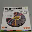 Rope Untangling Puzzle Game, Mini Travel Size Educational Strategy Board Game for Kids & Adults, Family Travel Party Games with Multi-Level Challenges, Gifts for All AgesManual on Box (mini(6.2 in))