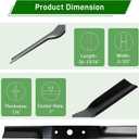 91-585 Mower Blades Compatible with Woods 72" Decks Prd7200 Rd72 Rd7200 Rd7200-2, Heavy Duty Blade Replace 1008199 1008199kt 10081899kt2, 3 Pack