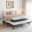ROIL 7 Inch Full Size Box Spring, Heavy Duty Metal Bed Base Mattress Foundation with Fabric Cover, 3500lbs Max Weight Capacity, Easy Assembly, Noise Free, Non-Slip