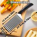 Suuker Crinkle Cut Knife for Veggies,Crinkle Cutter,Potato Cutter for Fries,Potato Slicer for French Fries,Pickle Slicer,Carrot Chopper,Stainless Steel Veggie Chopper for Avocado,Watermelon,Cucumber