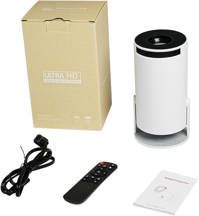 Mini Projector, Support 4K 1080P Portable Projector with Dual Band WIFI6 5G Wireless 5.2 Bluetooth Android 11, 160 ANSI Lumens, 180° Rotatable, Auto Keystone Correction,35"-130" Screen Video Projector