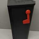 Architectural Mailboxes Parsons Rust-Proof Plastic Post Mounted Mail Box for Outside, Black, Medium Curbside Mailbox, USPS Approved for Residential Delivery