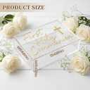 First Communion Keepsake Box Acrylic Baptism Memory Gift Box for Boy Girl Catholic Religious First Holy Communion Prayer Storage Gift for Rosary Jewelry Memento Photo, 8 x 5.5 x 2.36 Inch
