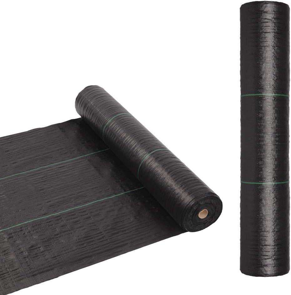 TUFFIOM Weed Barrier 4 x 300 FT Garden Landscape Fabric, Ground Cover with UV Resistance, 125gsm/3.7OZ Heavy Duty Material for Superior Weed Control, Perfect for Greenhouse, Yard, Flower Bed, Garden