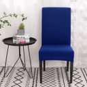 Dimatic 4 Pack Dining Chair Covers, Stretch Spandex Removable Washable Protector Chair Slipcovers for Dining Room Kitchen Hotel (Royal Blue)
