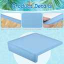 2 Pcs Poolside Seating Mat, Poolside Seating Mat with Soft Foam Pad Anti-Slip Cushion Waterproof Bath Seat Chair Poolside Accessories for Side of Pool Poolside Seat Pad Summer Outdoor Beach, 11.81 x 11.81 x 1.18 inches