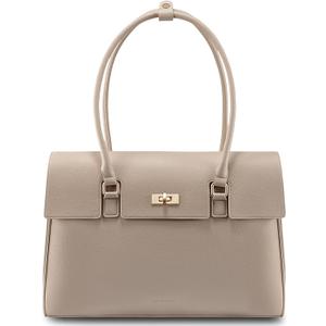 LOVEVOOK Laptop Bag for Women Work Tote Messenger Bag Waterproof Business Office Professional Handbag Shoulder Bag (15.6 inch, Apricot)