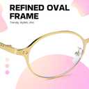 SODQW Blue Light Blocking Glasses for Women,Oval Glasses Frame non prescription Bluelight Glasses