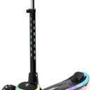 3-Wheel Light-Up Kids Scooter, 20 Different Light Patterns,Three Adjustable Heights,Lean to Steer, Balance Scooter for Ages 3-8 (Black)