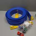 Flexible Race Track for Kids Starter Set - 20FT Flex Race Car Ramp Track with Strong Suction Cups, Rolls Up Portable DIY Racetrack Compatible with Hot Wheels & Diecast 1/64th Cars (Blue)