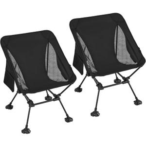 ATEPA Backpacking Chair, Ultralight Folding Portable Small Camping Chairs for Adults Compact Foldable Beach Seat with Anti-Sinking Feet & Aluminum Frame for Outdoor Hiking Travel Fishing, 2 Pack Black ATEPA Backpacking Chair, Ultralight Folding Portable Small Camping Chairs for Adults Compact Foldable Beach Seat with Anti-Sinking Feet & Aluminum Frame for Outdoor Hiking Travel Fishing, 2 Pack Black
