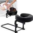 Massage Headrest for Bed, Universal Home Mattress Top Massage Kit, Adjustable Height, Head Holder Face Cradle Face Down Pillow, Home SPA Salon Face Cushion Support Bracket (Black)