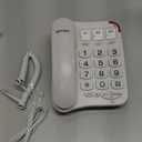 S016+ Big Button Corded Telephone with Speaker, Desk Phone Only (Off-White)