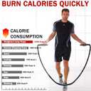 Weighted Jump Rope for Men Women, 1.5lb 2.8lb Heavy Jumping Ropes for Fitness, Adult Skipping Rope for Home Gym Exercise, Improve Strength and Building Muscle Workout Equipment