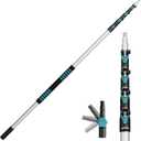 TelesPro 6-24FT Telescoping Pole Lightweight Aluminum with Universal Twist-on Tip Ideal for Painting, Dusting, Window Cleaning, Tree Sawing