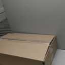 Amazon Basics Large Cat Litter Box with High Sides, Open Top, Includes Scoop, 19 x 15 x 11.75 inches, Grey/Beige