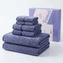 Soft & Fluffy Bath Towel Set – 100% Polyester Plush Bath Towels, Hand Towels & Washcloths Set, Ultra Absorbent & Quick Dry Towels for Bathroom, Gym & Spa – Purple, 2x Bath Towels: 27" x 54"