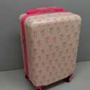 Sanwuta Luggage Sets, 4 Pack, Hardside Suitcases 16 Inch Pink Bow