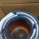 LE TAUCI Fluted Ceramic Plant Pots, 8.3/7/6 Inch Indoor Planters with Drainage Holes & Mesh, Modern Glossy Glaze Cylinder Flower Pot for Snake Plant, Set of 3, Harbor Blue