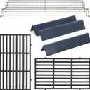 Criditpid Grill Replacement Parts for Weber GS4 Spirit 2 Grill with Front Control, 7635 Flavorizer Bars, 7637 Grates & 69866 Warming Rack for Weber Spirit I/II 200 Series E210 E220 S210 S220 Grills., L1 7635+7637+69866