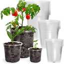 Bluepro 30 Packs 6.7/5/4 Inch Reinforced Clear Nursery Pots with Drainage Hole, Transparent Variety Pack Plastic Plant Pot Seedling Planter Seed Starter Flower
