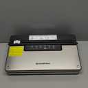 Bonsenkitchen Vacuum Sealer Machine, Stainless Steel Food Sealer Vacuum Sealers with 1 Roll & 5 Bags, 5 Food Vacuum Modes, Built-in Cutter & Bag Storage (Silver Black)