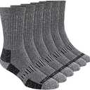 KEECOW Merino Wool Crew Socks For Men & Women, Thermal, Warm, Winter, Cushion, Hiking, Working, Running, 3 Pairs, M, Grey
