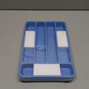 Kitsure Cutlery Drawer Organiser for Kitchen - Adjustable Cutlery Tray for Effortless Utensil Sorting, Versatile Kitchen Storage & Organisation Solution, 12.13" x 1.54" x 8.07"~13.90", Dark Blue (Medium)