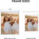 Hongkee 11x14 Picture Frame, Made of Solid Wood with Real Glass, Display Pictures 8x10 with Mat or 11 x 14 without Mat - Wall and Tabletop (White, 1 Pack)